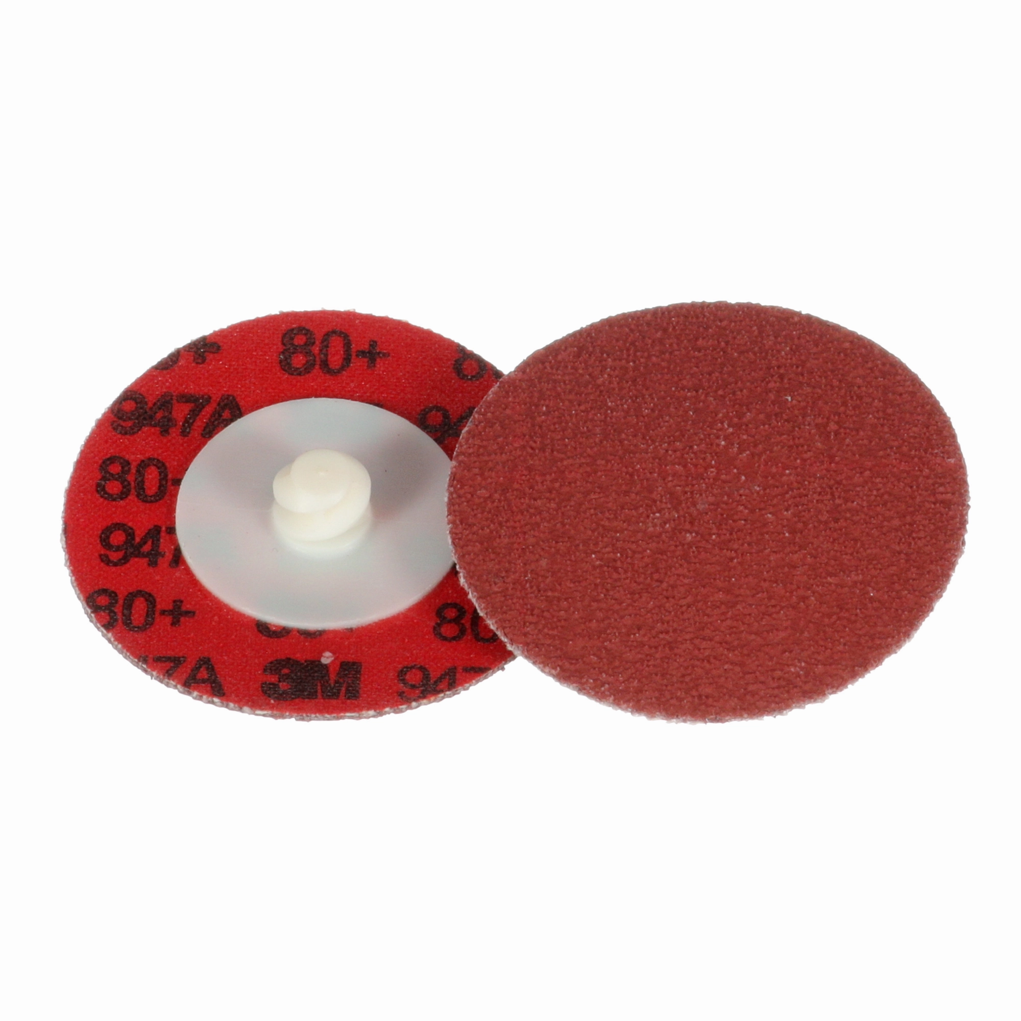 3M Cubitron II Roloc Durable Edge Disc 947A, 80 , X-weight, TR,Maroon, 2 in