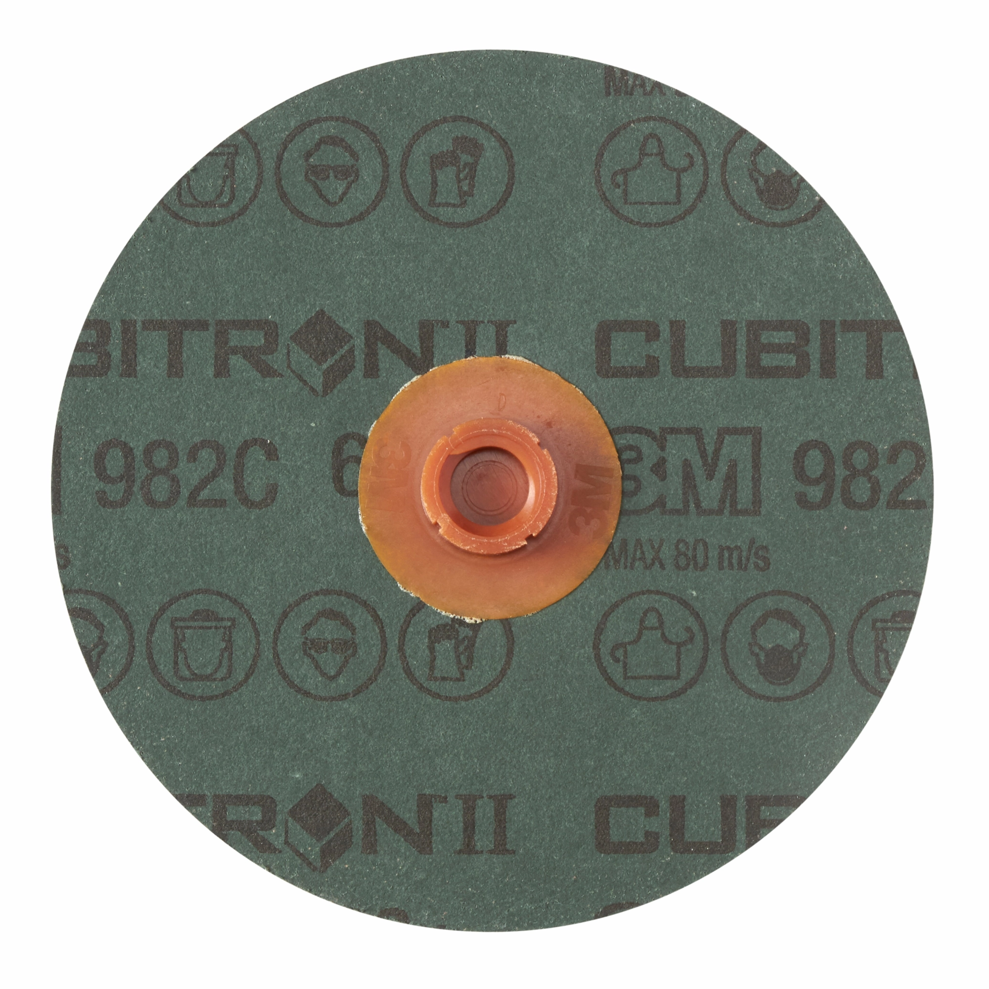 3M Cubitron II Roloc Fibre Disc 982C, 60 , TS, Red, 4 in, DieRS400BB, 25/Carton