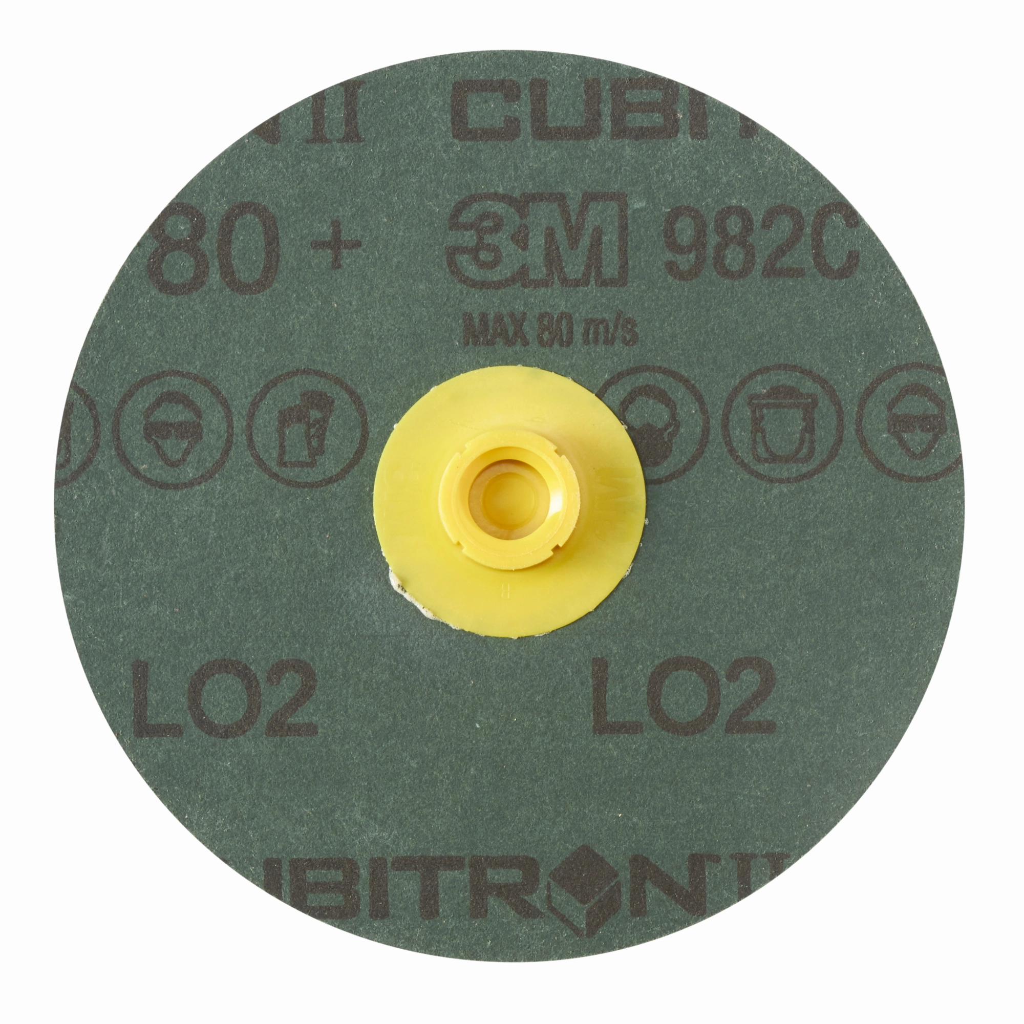 3M Cubitron II Roloc Fibre Disc 982C, 80 , TS, Red, 4 in, DieRS400BB, 25/Carton