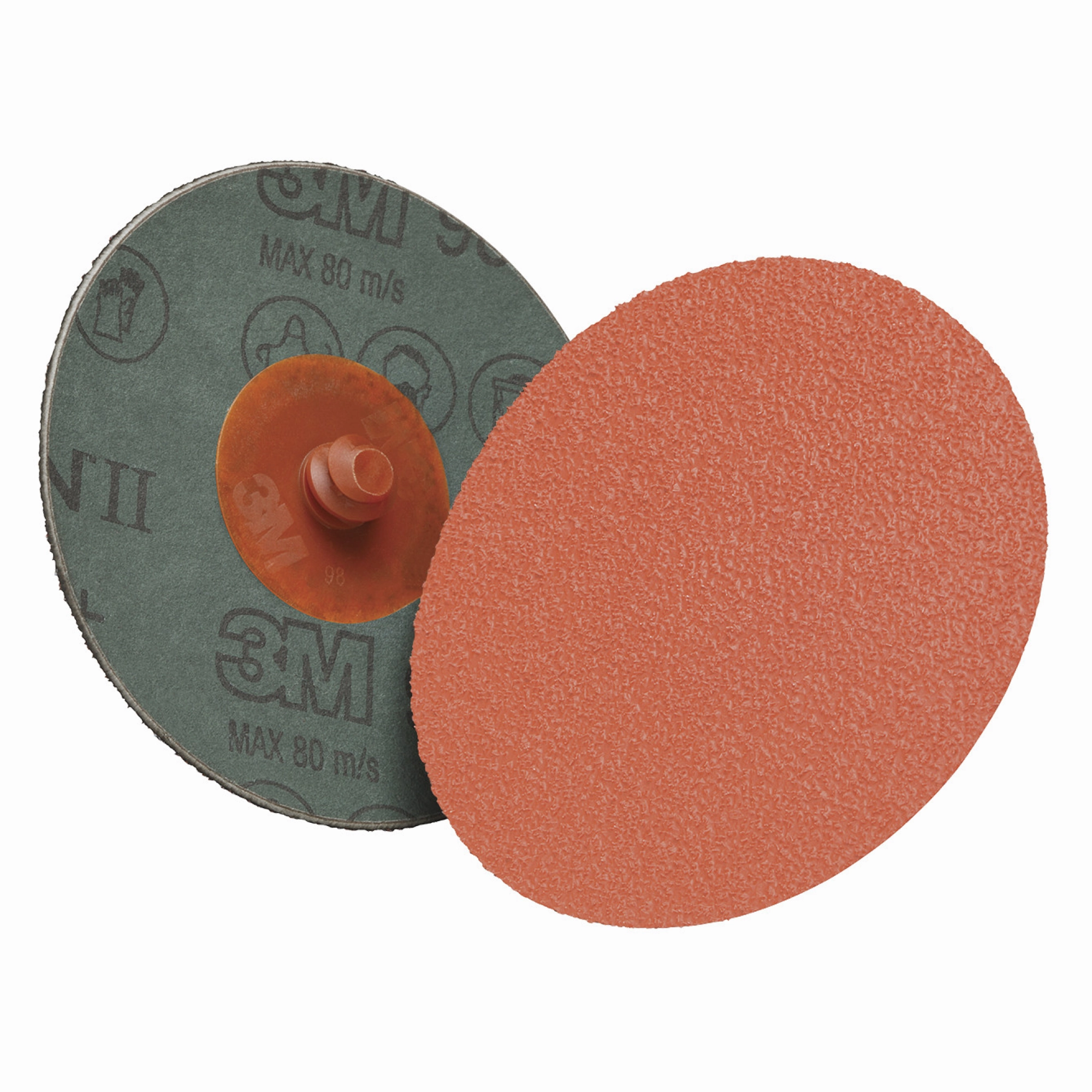3M Cubitron II Roloc Fibre Disc 987C, 60 , TR, 4 in, Die R400BB,25/Carton