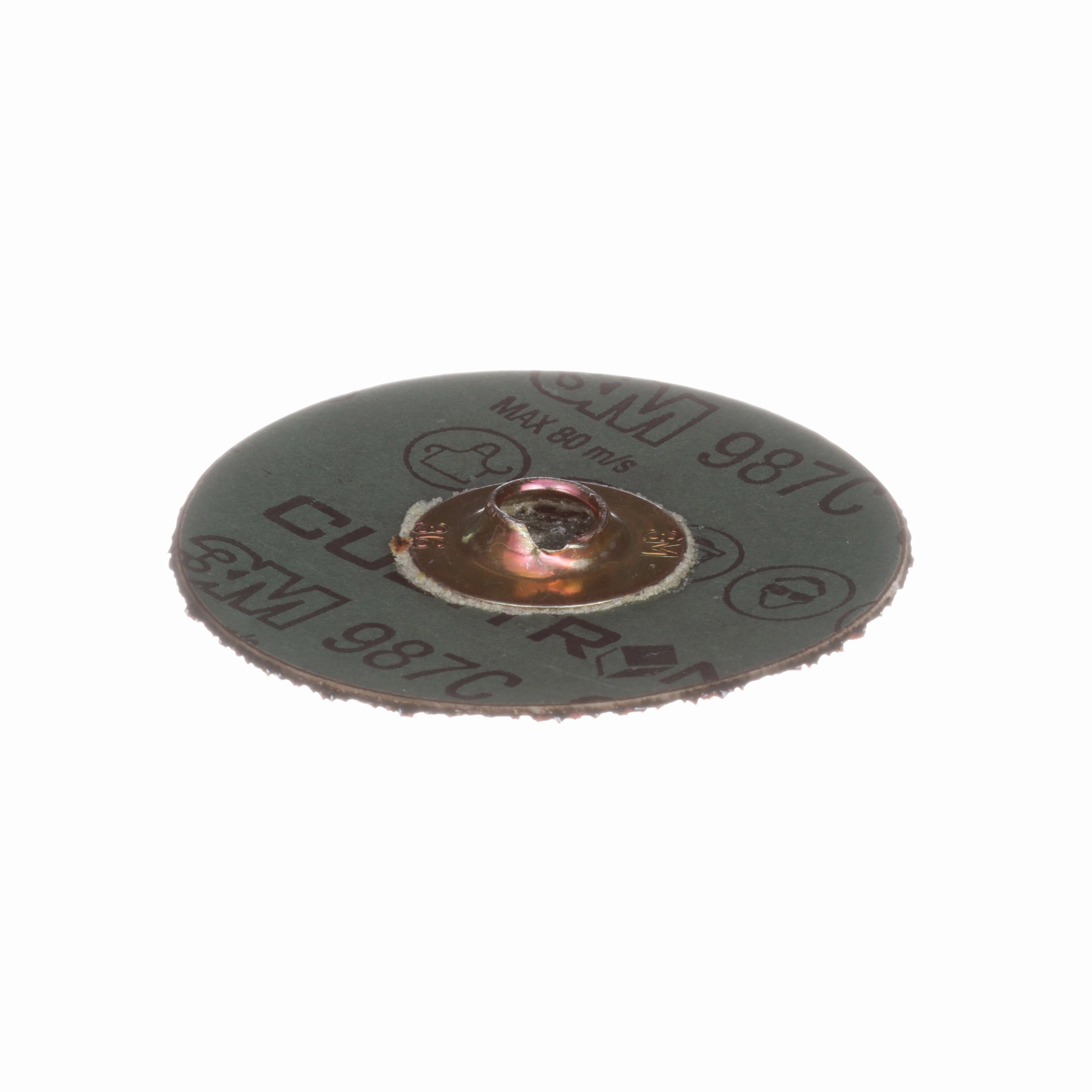 3M Cubitron II Roloc Fibre Disc 987C, 80 , TSM, 2 in, Die RS200PM,50/Carton