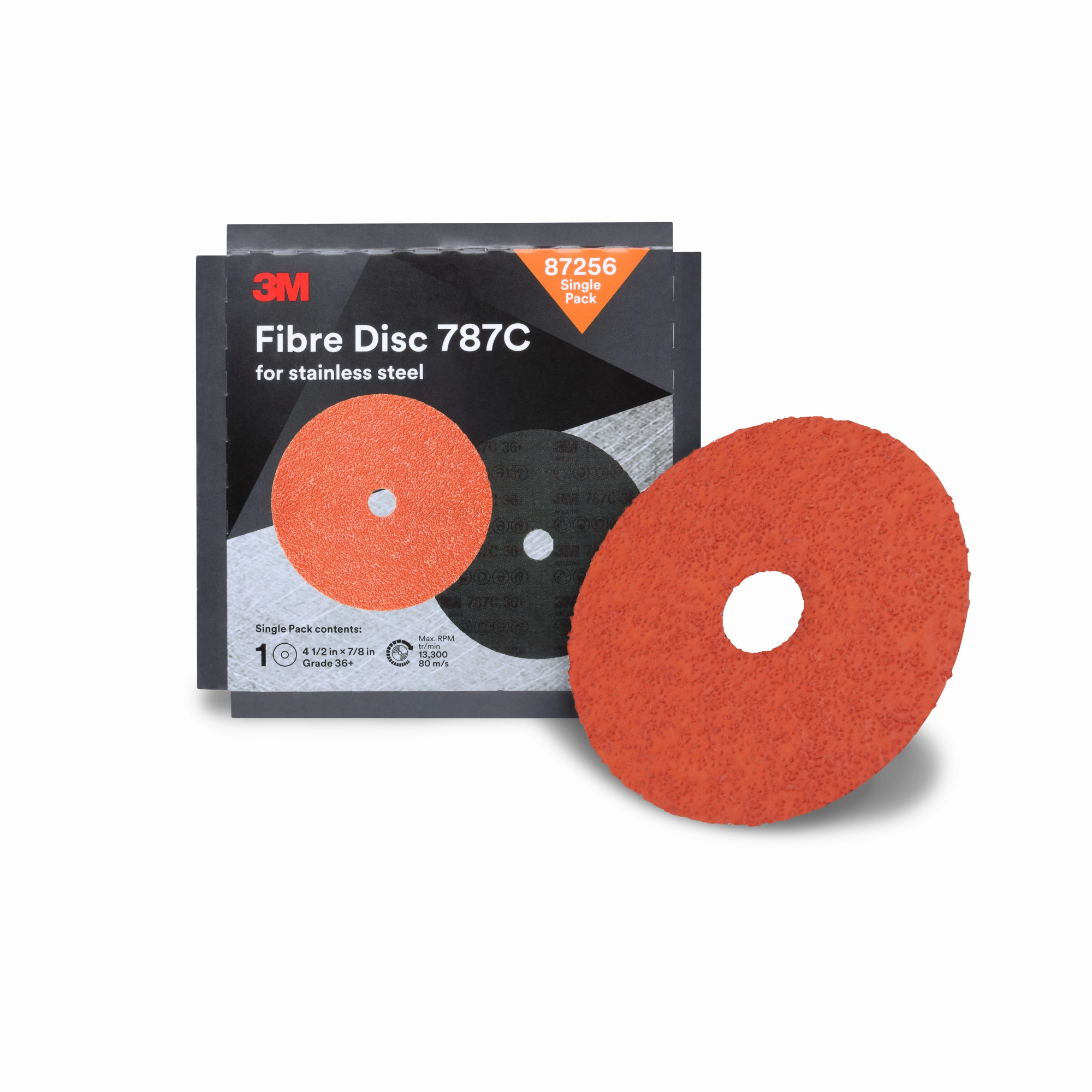 3M Fibre Disc 787C, 87256, 4-1/2 in x 7/8 in, 36 , Trial Pack