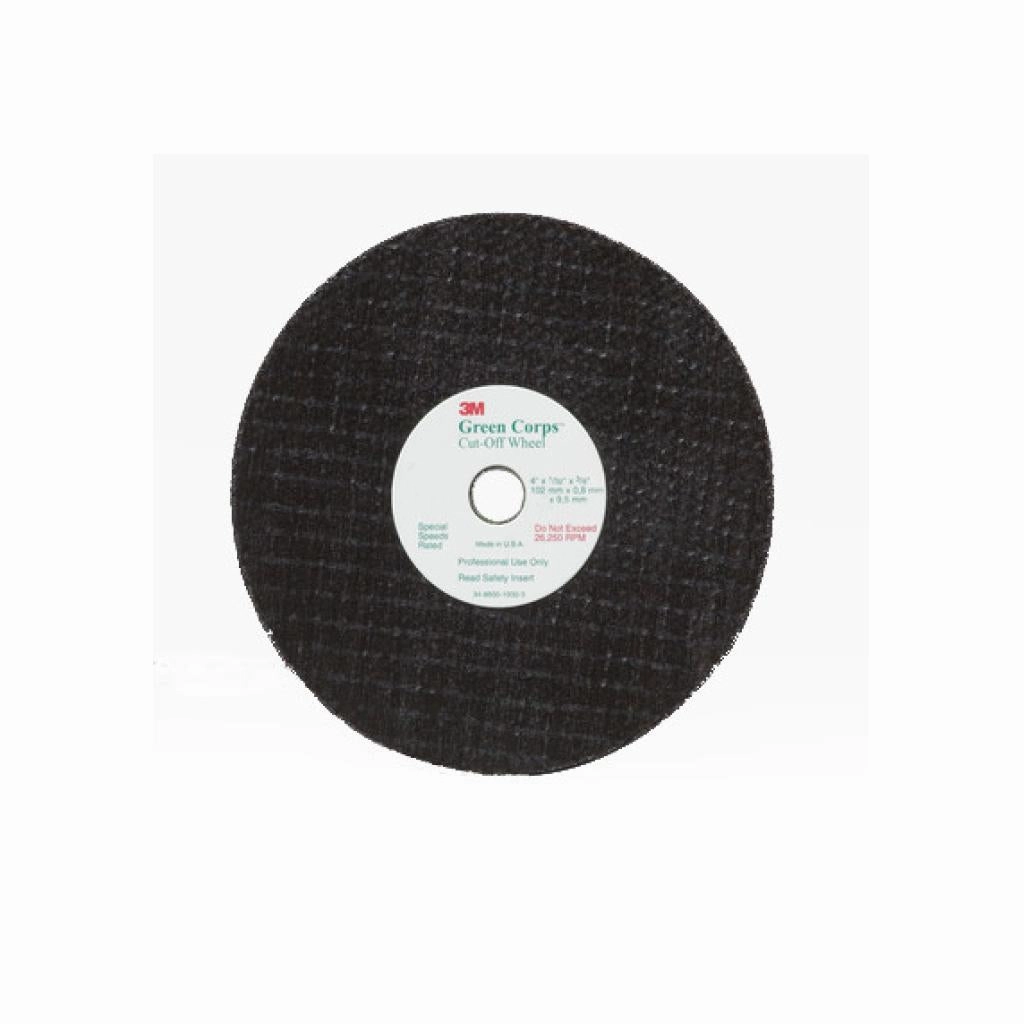 3M Green Corps Reinforced Weld Grinding Wheel 01991, 3 in x 0.22 in x3/8 in