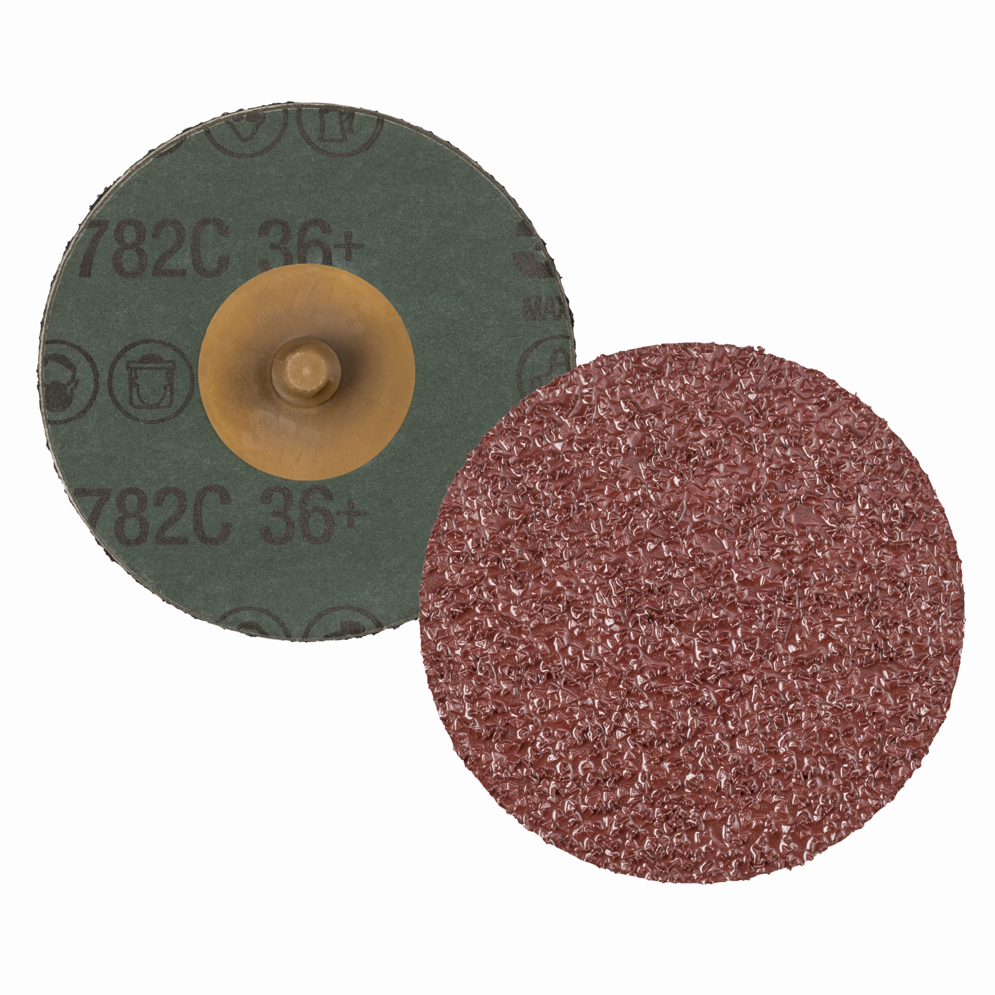 3M Roloc Fibre Disc 782C, 36 , TR, 4 in, Die R400BB, 25/Carton