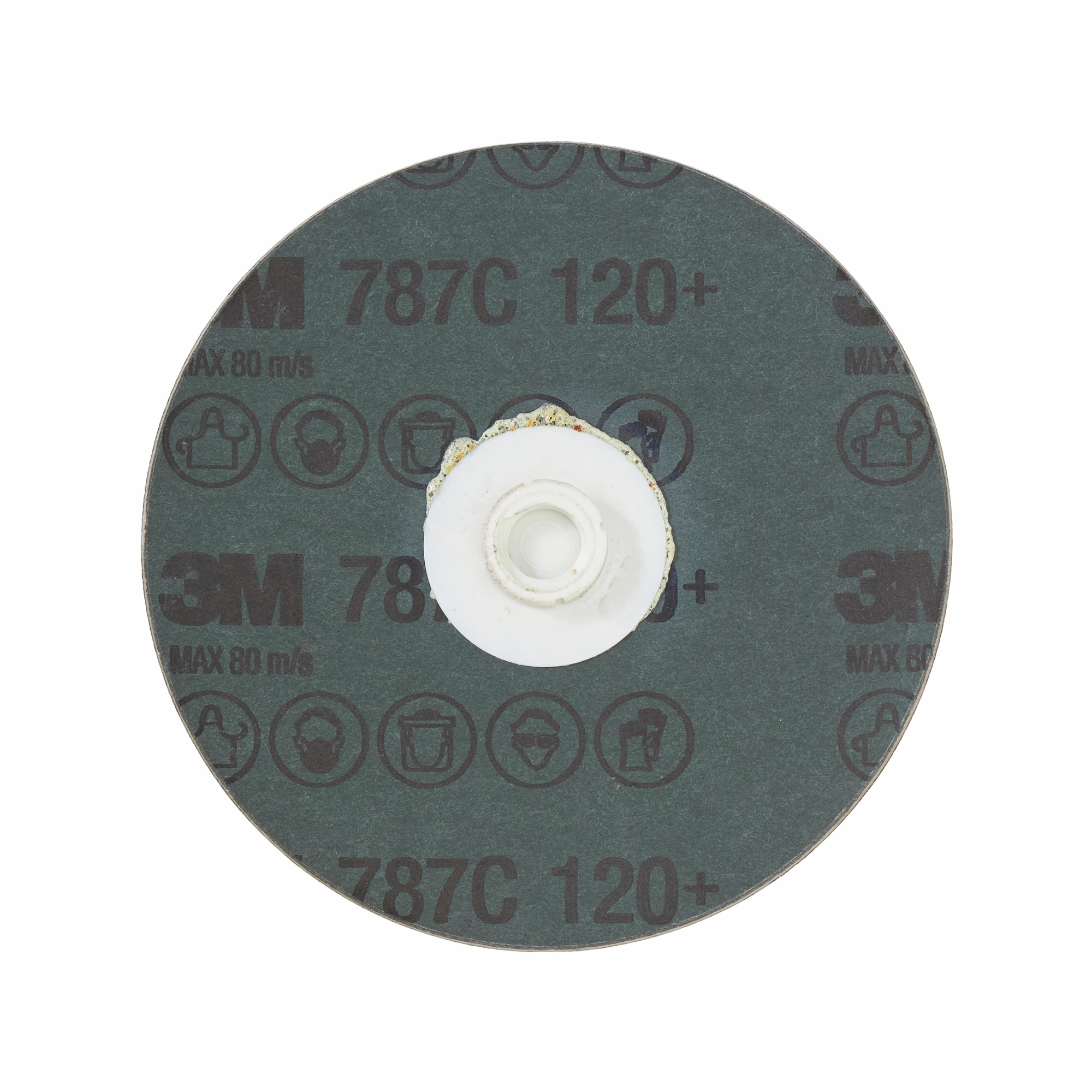 3M Roloc Fibre Disc 787C, 120 , TS, 4 in, Die RS400BB, 25/Carton