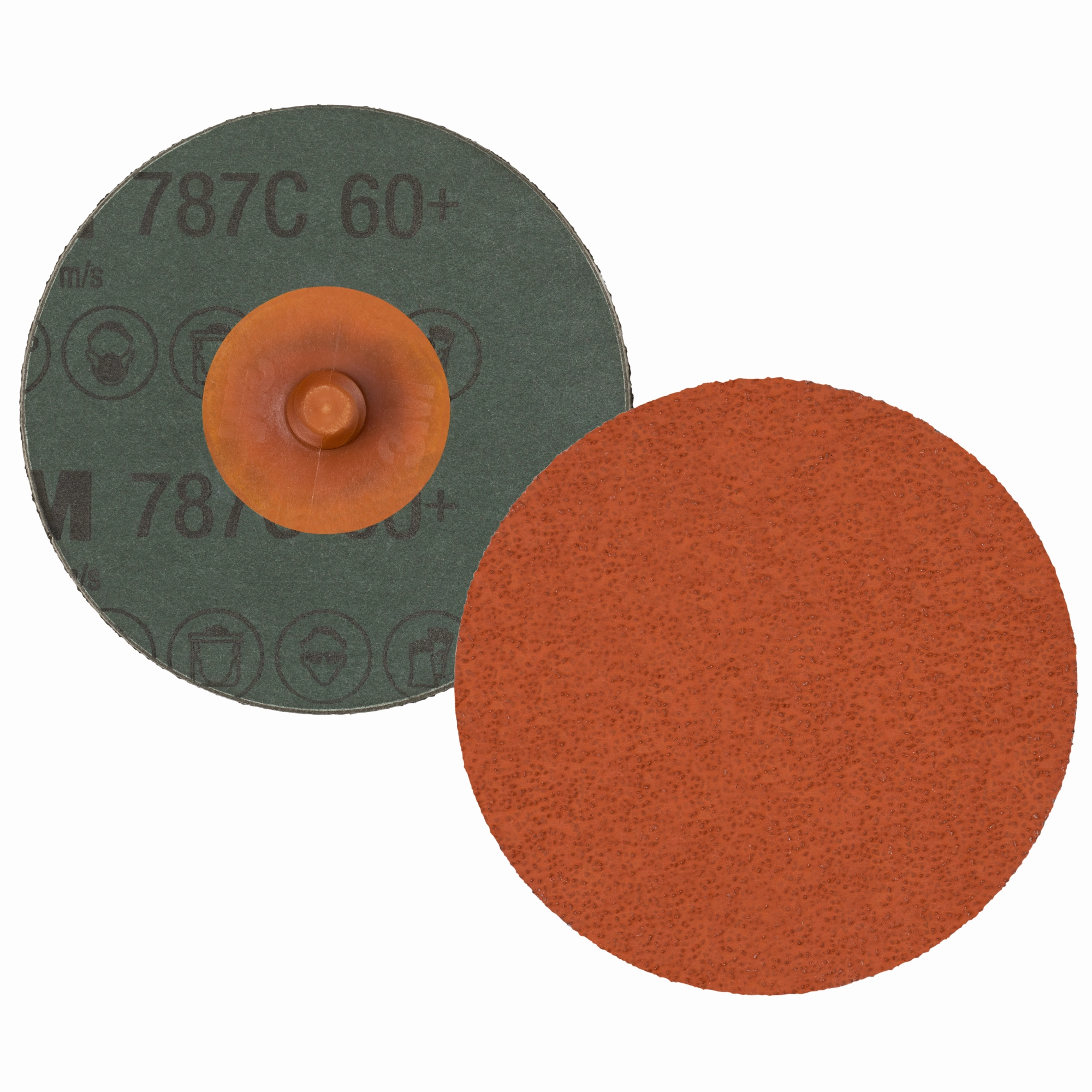3M Roloc Fibre Disc 787C, 60 , TR, 3 in, Die R300V, 50/Carton