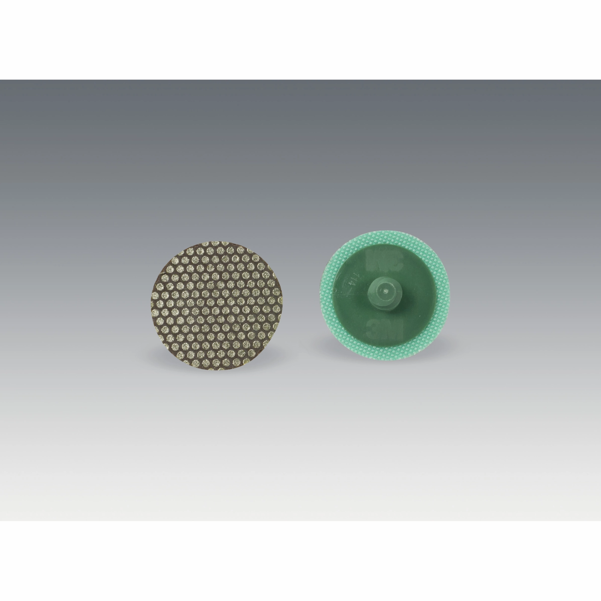 3M Roloc Flexible Diamond Disc 6234J, M250, TR, Green, 1 in, DieR100N