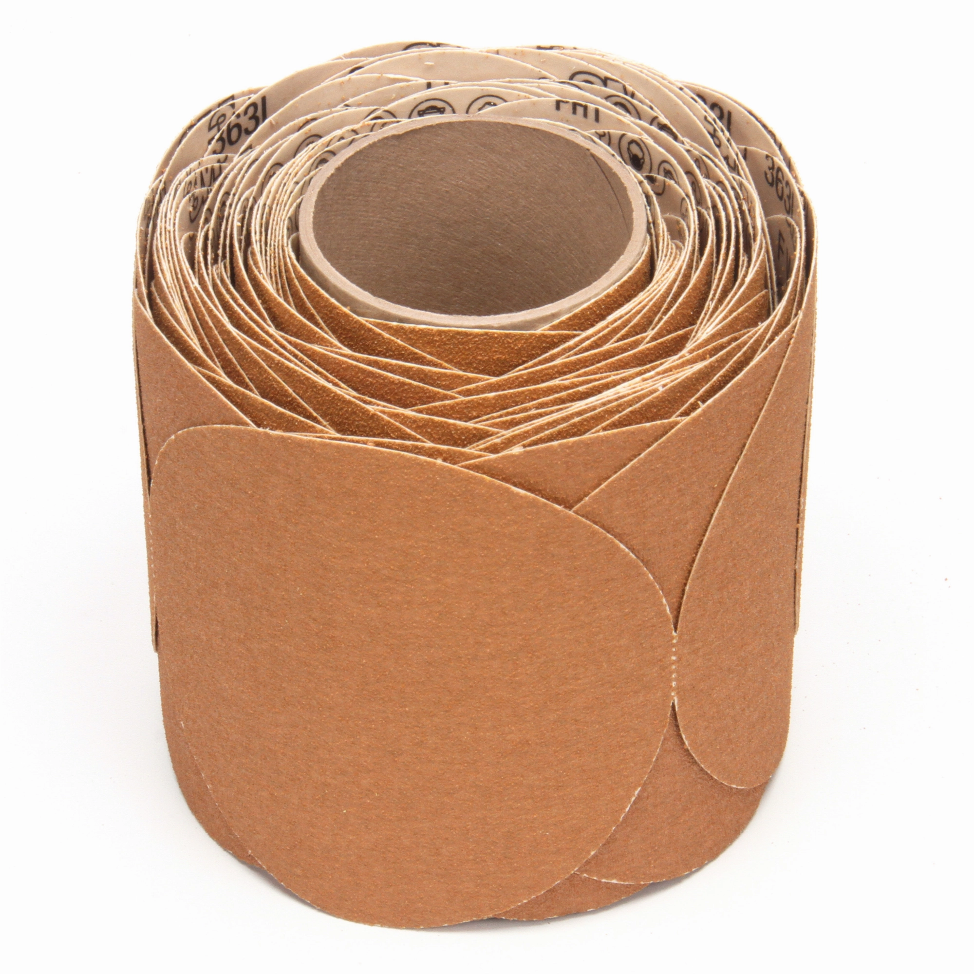 3M Stikit Paper Disc Roll 363I, 80 F-weight, 6 in x NH, Die 600Z, 100Discs/Roll
