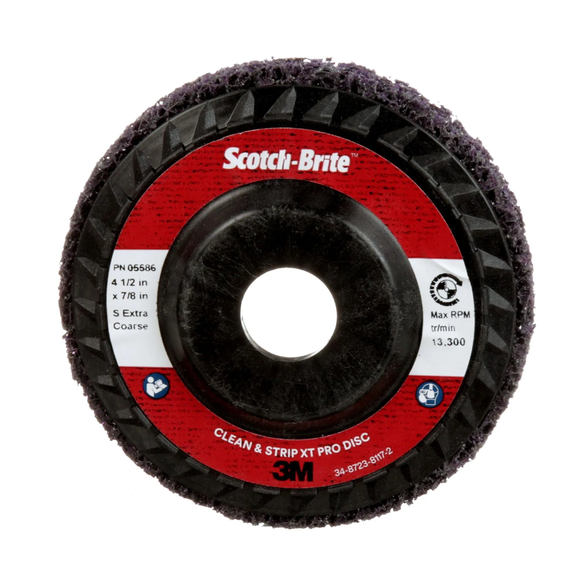 Scotch-Brite Clean and Strip XT Pro Disc, XO-DC, SiC Extra Coarse,Purple