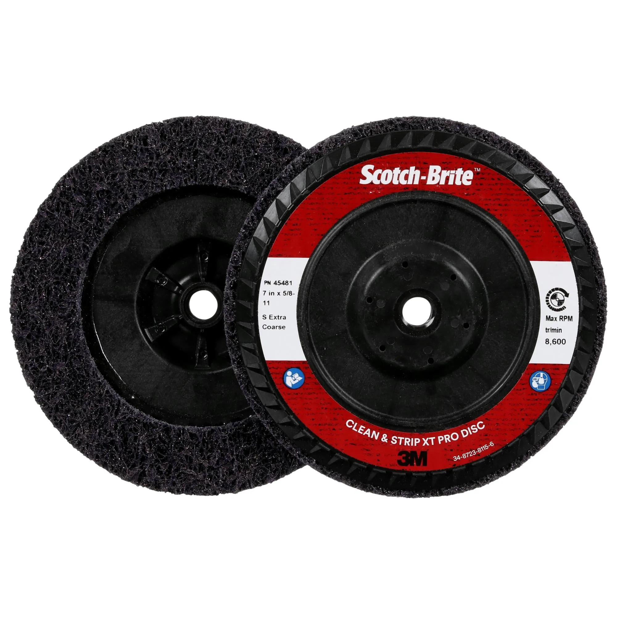 Scotch-Brite Clean and Strip XT Pro Disc, XO-DC, SiC Extra Coarse,Purple