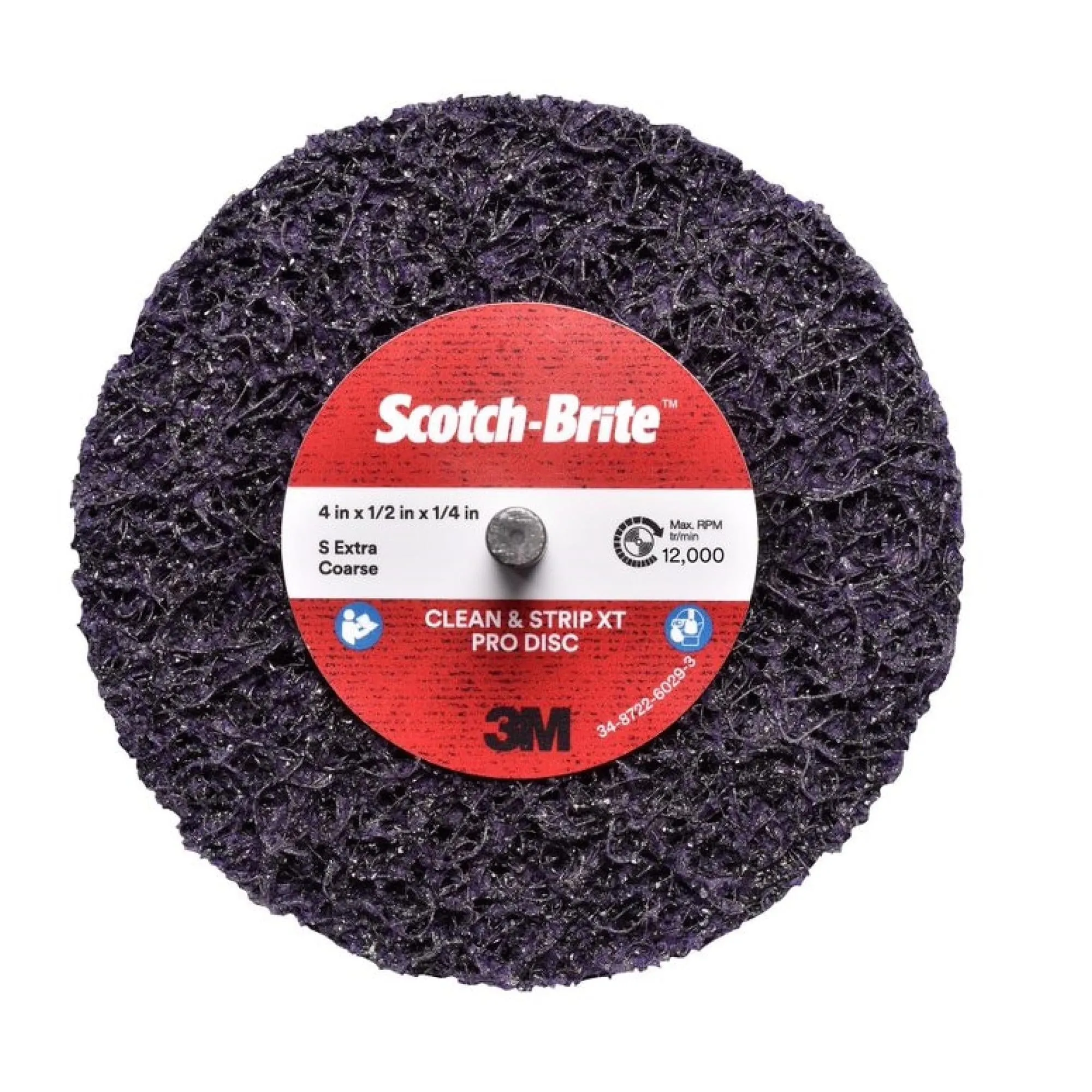 Scotch-Brite Clean and Strip XT Pro Disc, XO-DC, SiC Extra Coarse,Purple