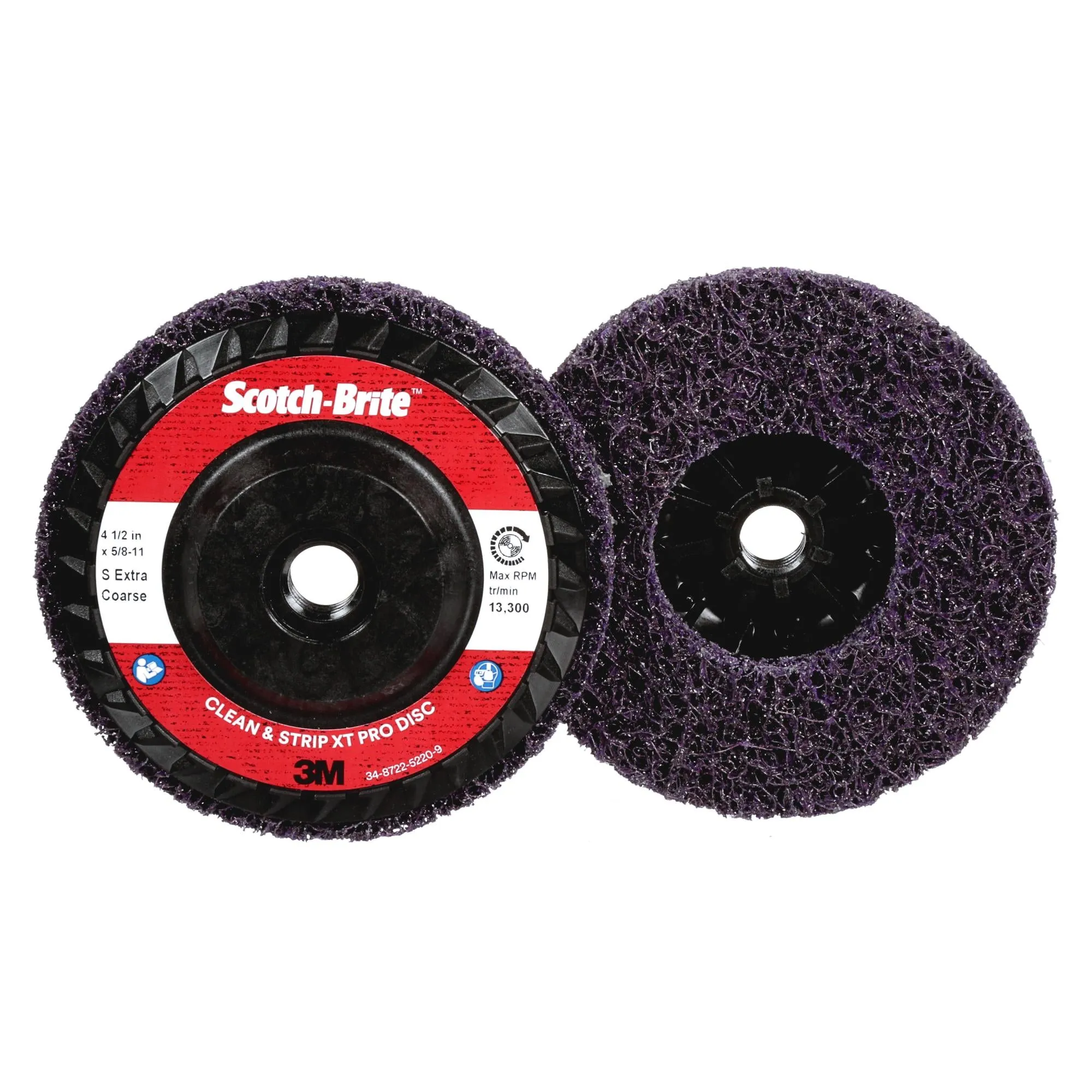 Scotch-Brite Clean and Strip XT Pro Disc, XO-DC, SiC Extra Coarse,Purple