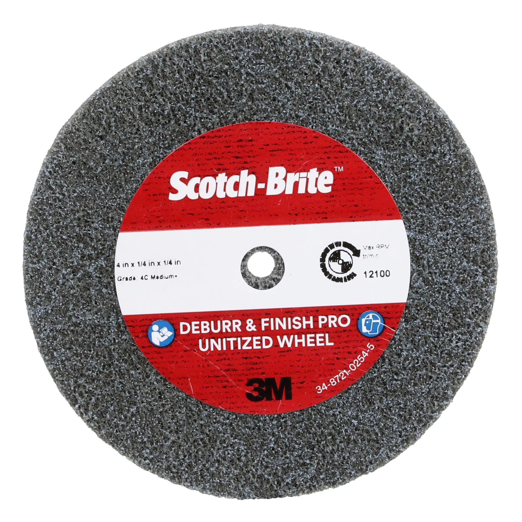 Scotch-Brite Deburr & Finish Pro Unitized Wheel, DP-UW, 4C Medium 