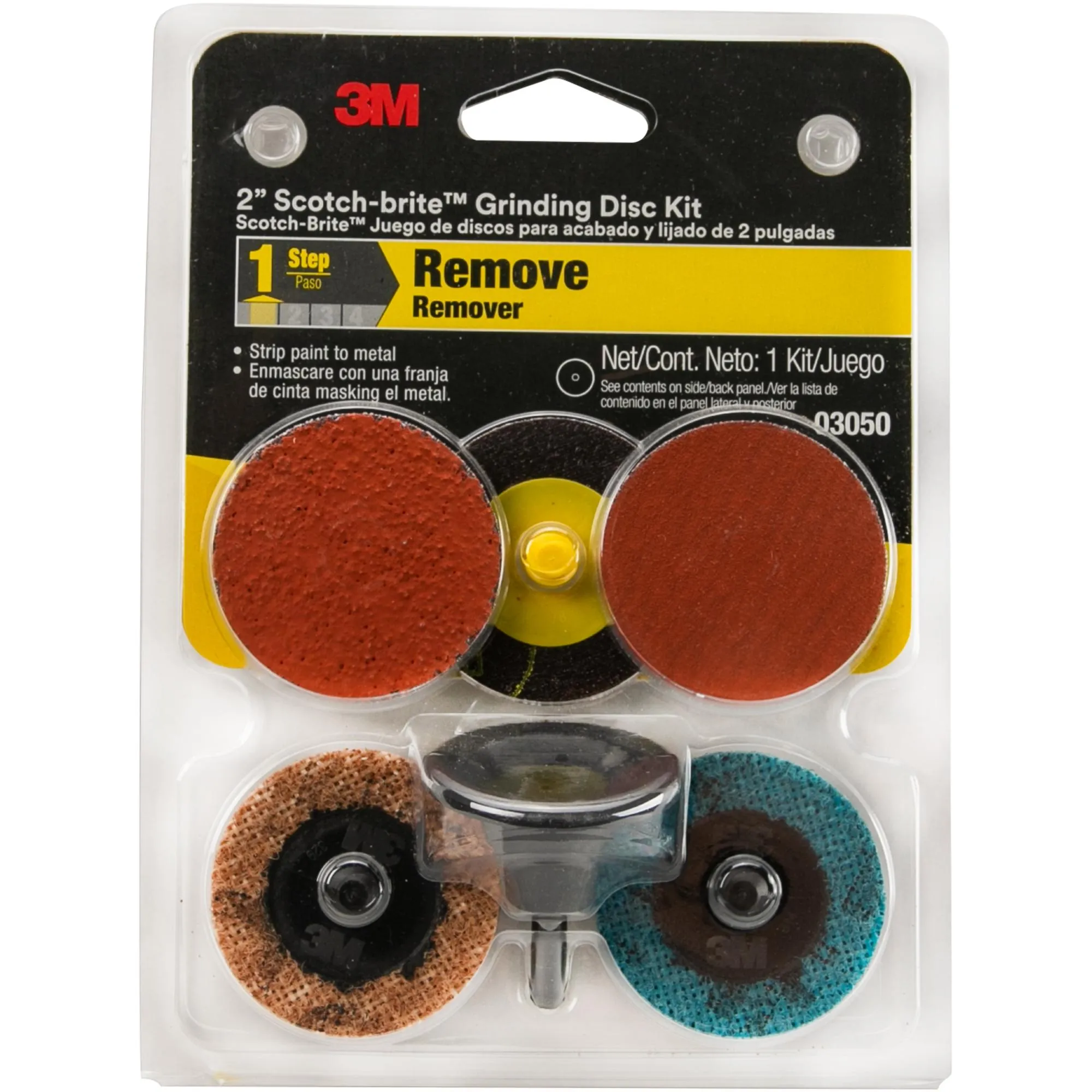 Scotch-Brite Grinding Disc Kit, 03050, 2 inch