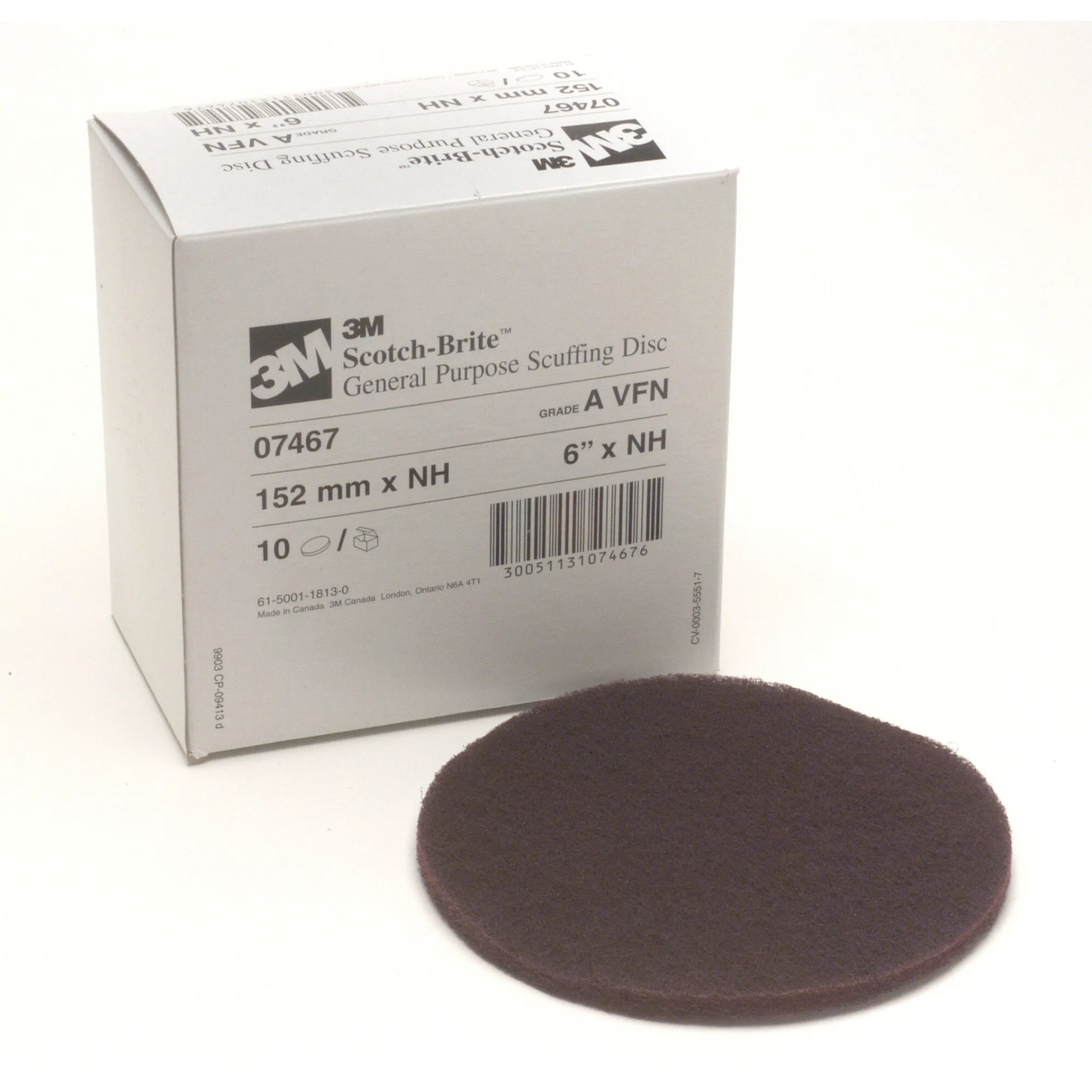 Scotch-Brite Scuffing Disc, 07467, A/O Very Fine, 6 in x NH