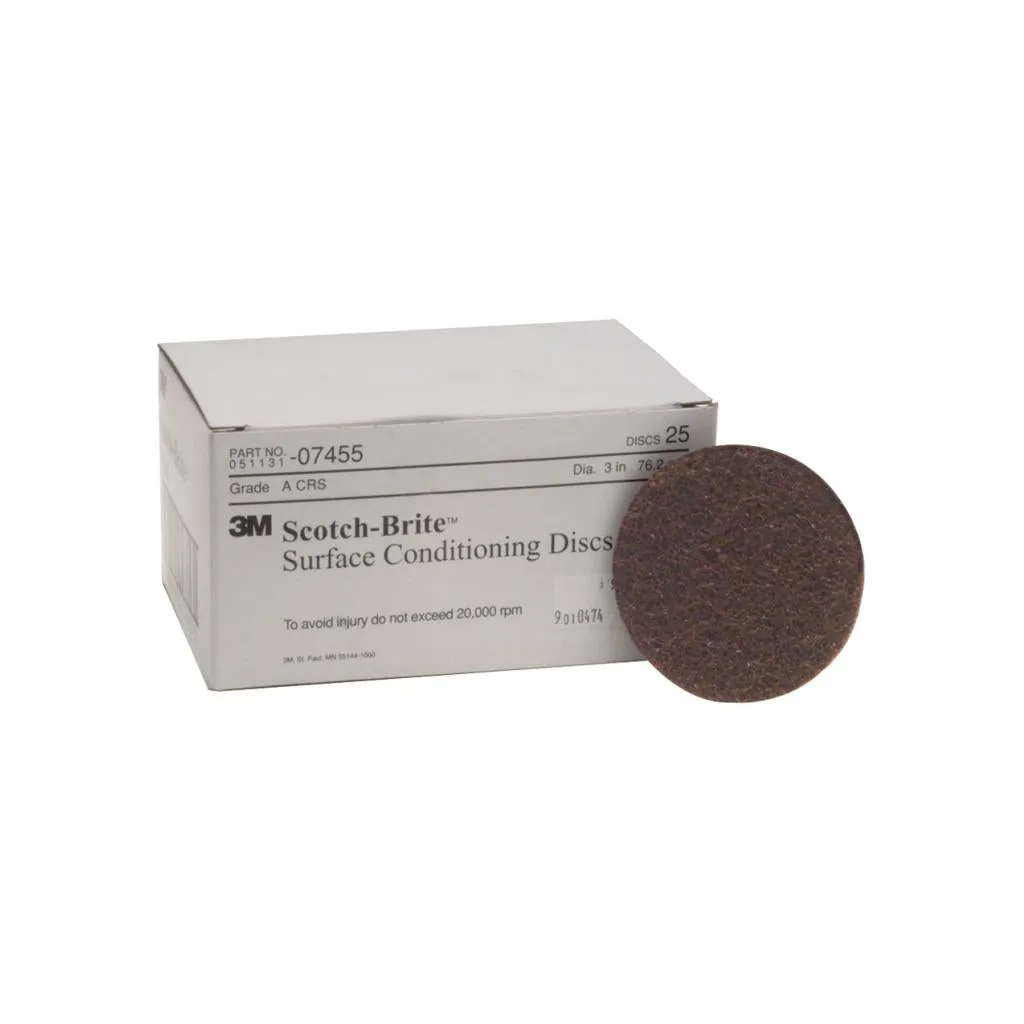 Scotch-Brite Surface Conditioning Disc, SC-DH, 07455, A/O Coarse, 3 inx NH