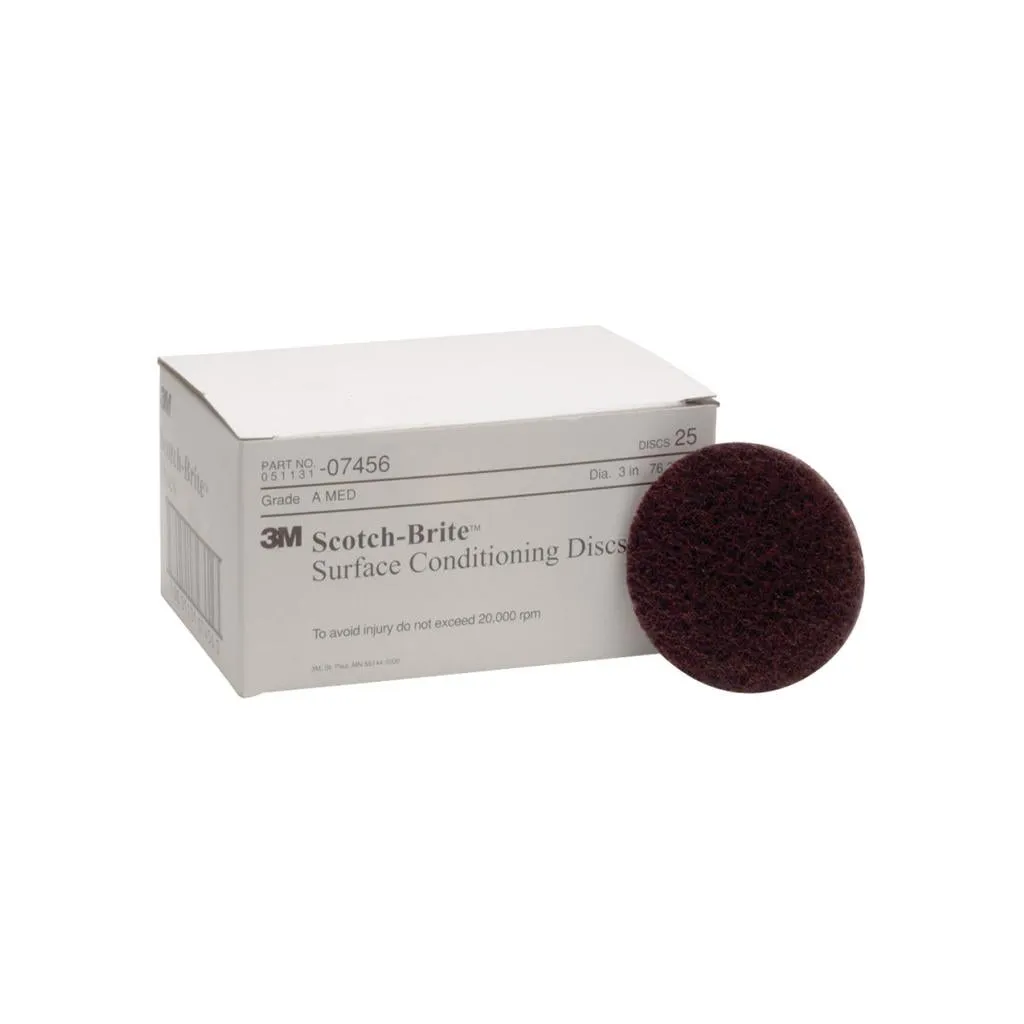 Scotch-Brite Surface Conditioning Disc, SC-DH, 07456, A/O Medium, 3 inx NH