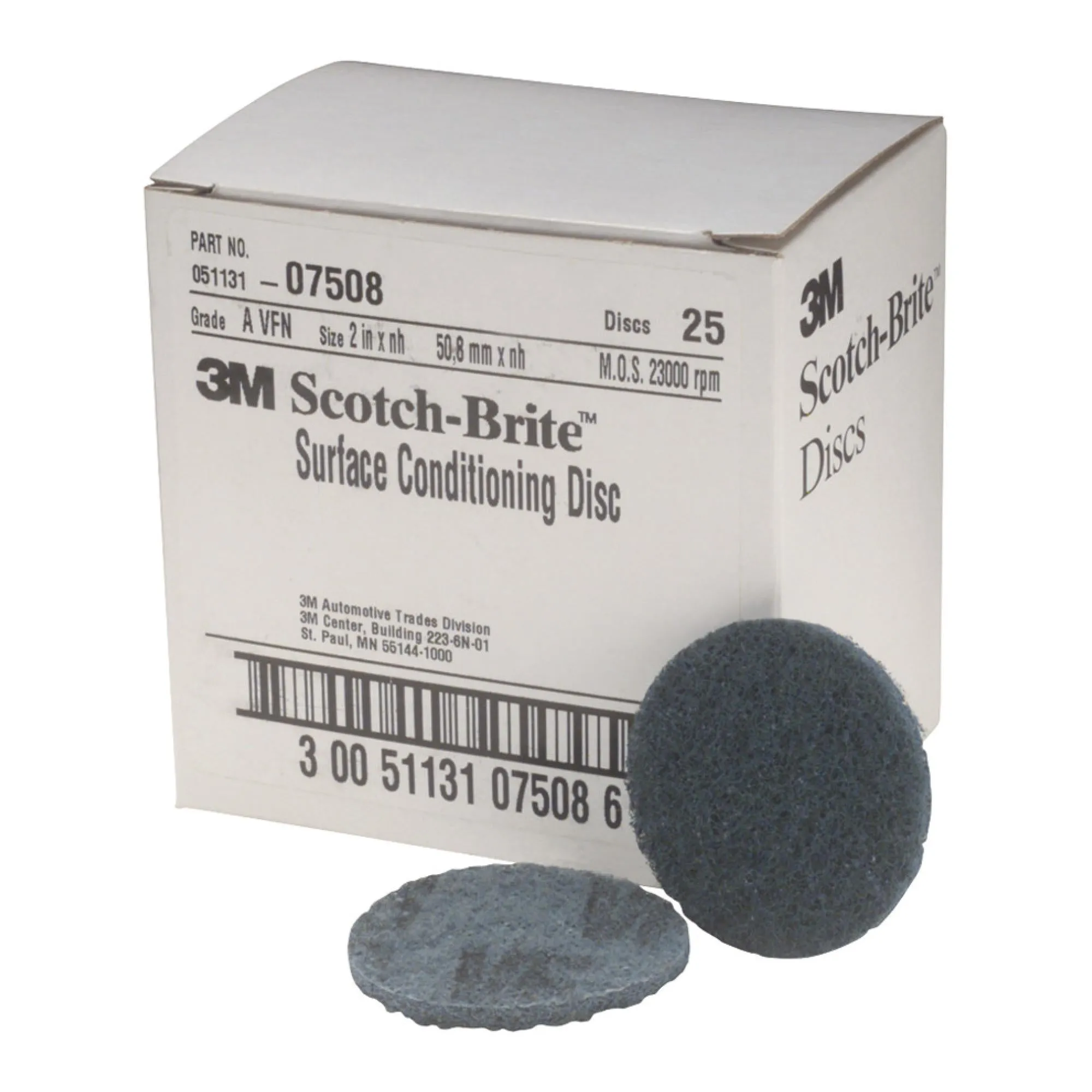 Scotch-Brite Surface Conditioning Disc, SC-DH, 07508, A/O Very Fine, 2in x NH