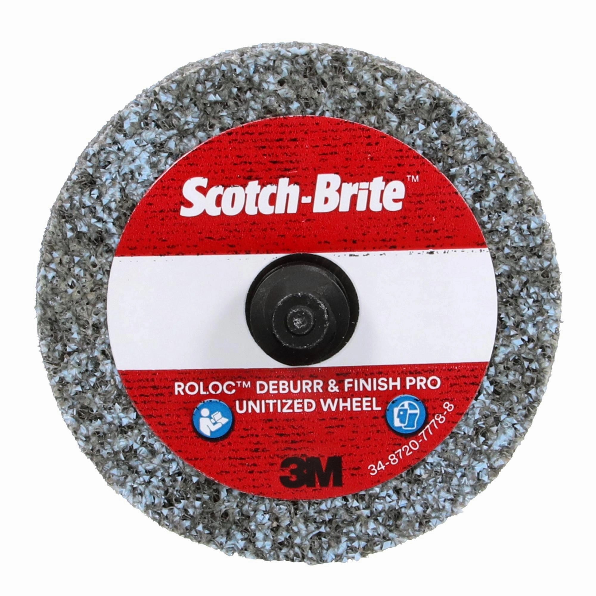 Scotch-Brite Roloc Deburr & Finish PRO Unitized Wheel, DP-UR, 6C Medium , TR