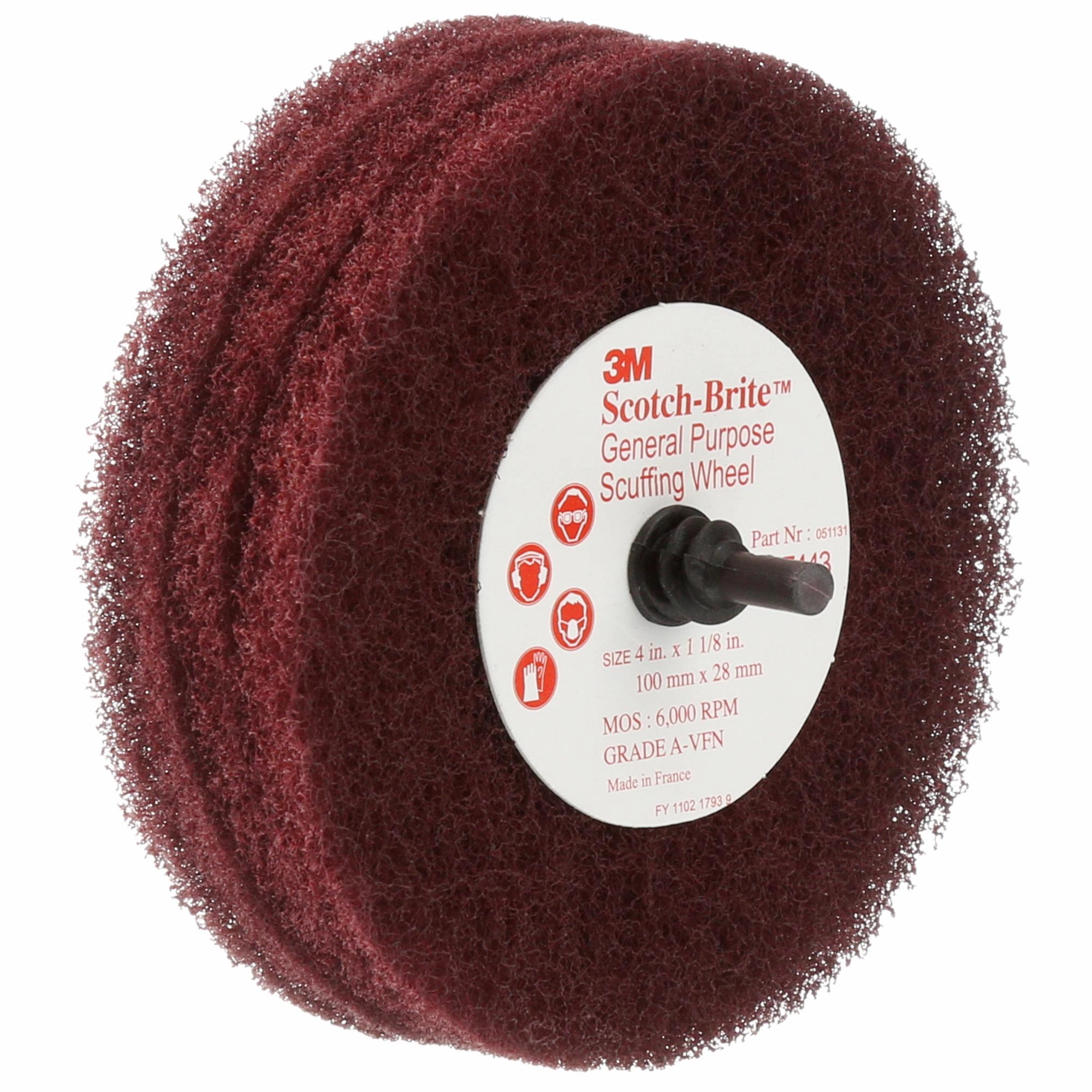 Scotch-Brite Roloc  General Purpose Scuffing Wheel, CF-D4, A/O VeryFine