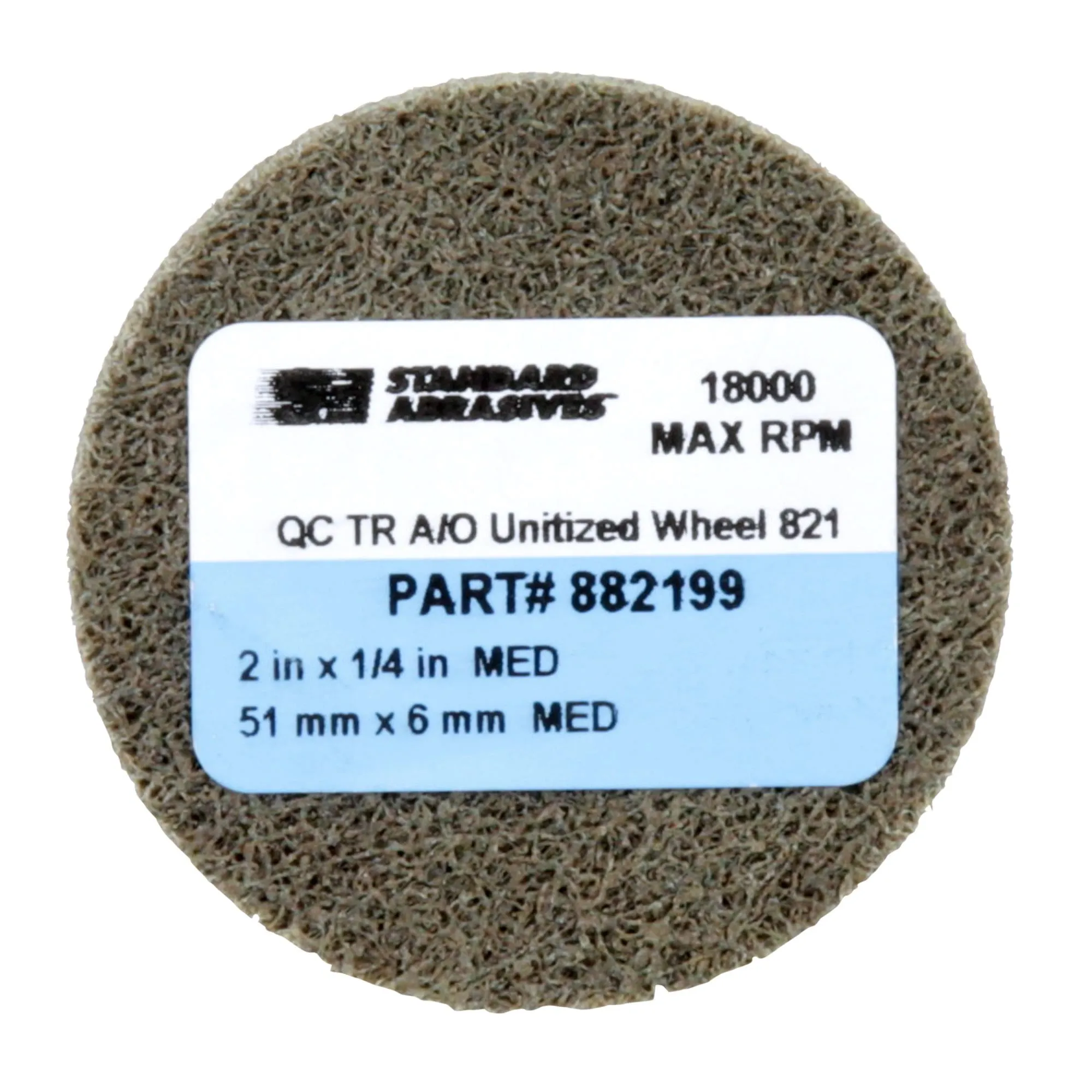 Standard Abrasives Quick Change TR A/O Unitized Wheel 882199, 821 2 inx 1/4 in